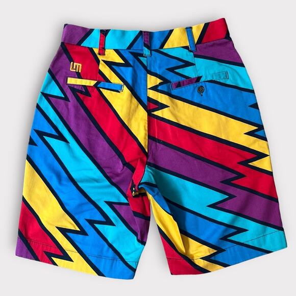 Loudmouth Captain Thunderbolt Golf Shorts Men’s 29 Colorful Geometric Print Gift - Picture 6 of 10